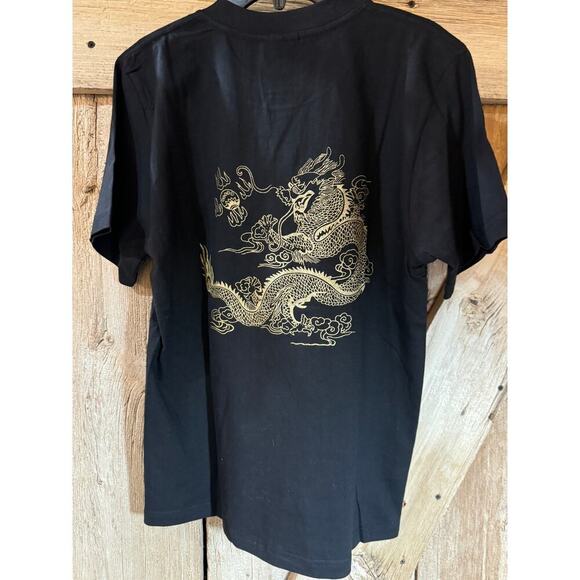 NWT Hao Han Shirt Size Small Dragon Black 100% Cotton 80s Chinese Dragon - Picture 3 of 8
